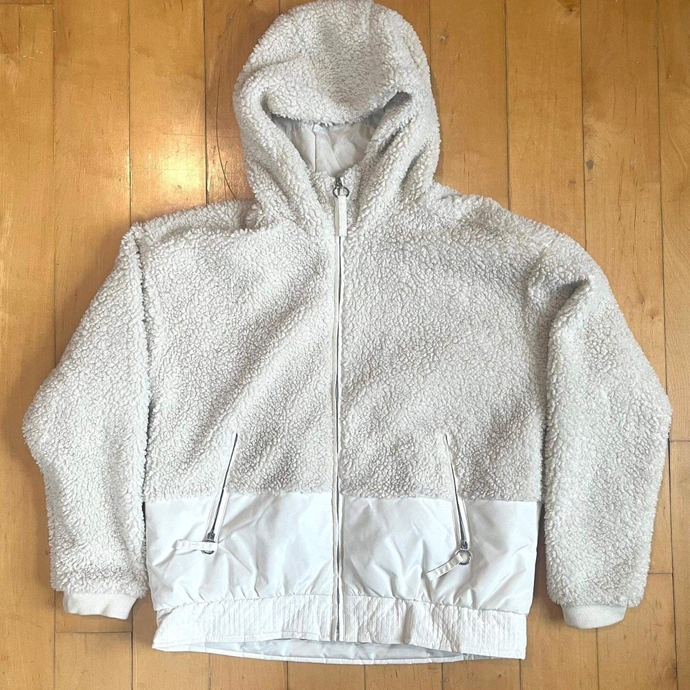 Hollister Oversized Sherpa Fleece Jacket | Cream |‎ Size XS | EUC
